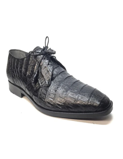 Los Altos Black All-Over Crocodile Lace Up Dress Shoes 5   - from alligatorwarehouse.com