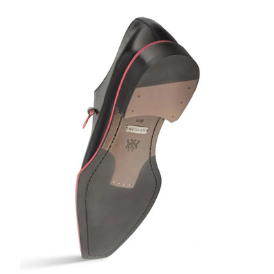 Mezlan Black Asymmetric Plain Toe Oxford 4   - from alligatorwarehouse.com