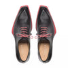 Mezlan Black Asymmetric Plain Toe Oxford 3   - from alligatorwarehouse.com
