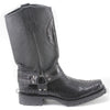 Los Altos Black Genuine Python Biker Boot 3   - from alligatorwarehouse.com