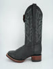 Los Altos Men's Grisly Leather Black Wide Square Toe Boot 2   - from alligatorwarehouse.com