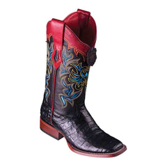 Women's Los Altos Black Caiman Belly Boots