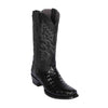 Los Altos Belly 7 Toe Black Caiman Boots 2   - from alligatorwarehouse.com