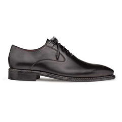 Mezlan Gavino Black Calfskin Leather Mens Oxford Burnished Toe