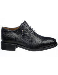 Ferrini Shoes - Mens Alligator Dress Shoe - Ferrini 203 Alligator Cap Toe Black Shoes