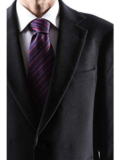 Men's Caravelli Two Button 3/4 Length Black Long men's Car Coat Dress Topcoat - Winter coat 2   - from alligatorwarehouse.com