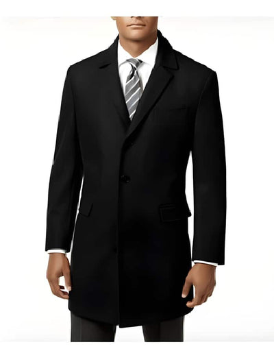 Men's  Single Breasted Long Jacket Wool Black men's Car Coat 1   - from alligatorwarehouse.com