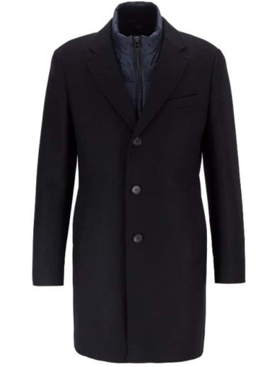Long Dress men's Dress Topcoat - Winter coat 100% Cashmere Fabric Standard Length Coat Dark Blue 1   - from alligatorwarehouse.com