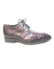 Los Altos Black & Cherry Ostrich Quill Lace Up Dress Shoes 4   - from alligatorwarehouse.com