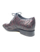 Los Altos Black & Cherry Ostrich Quill Lace Up Dress Shoes