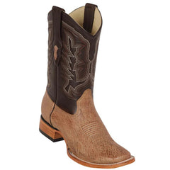 Los Altos Boots - Mens Dress Cowboy Boot - Low Priced Mens Square Toe Smooth Ostrich Cowboy Boots- in Mocka Brown