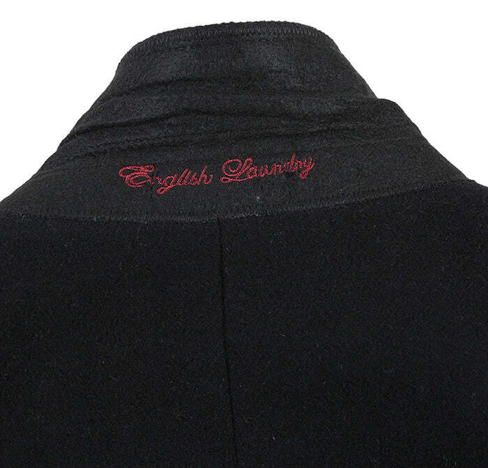 Black Fall/Winter Essential Slim Fit Overcoat Wool Blend