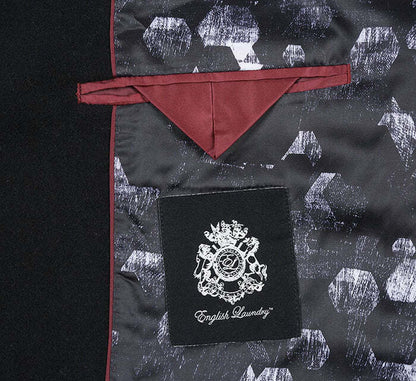 Black Fall/Winter Essential Slim Fit Overcoat Wool Blend