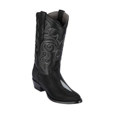 Los Altos Men's Black Exotic Stingray Round Toe Boots 1   - from alligatorwarehouse.com