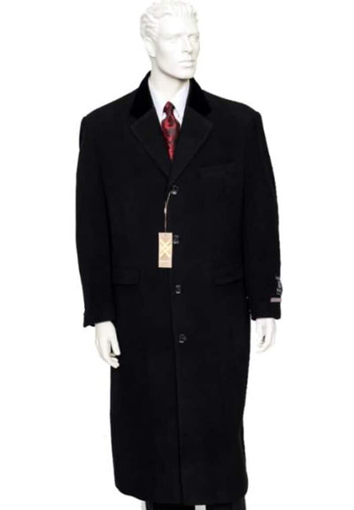 Chesterfield Wool & Cashmere Full Length Black 1   - from alligatorwarehouse.com