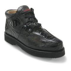 Los Altos Casual Black Full Ostrich Leg Shoes