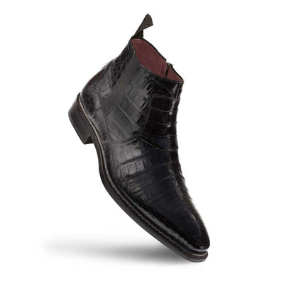 Blackmore Black Genuine Crocodile Plain Toe Mens Boot By Mezlan Made In Spain Brand 1   - from alligatorwarehouse.com
