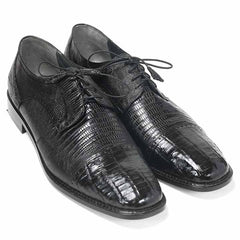 Los Altos Black Genuine All-Over Crocodile Belly & Lizard Shoes