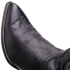 Los Altos Men's Black Goat Leather J Toe Boots