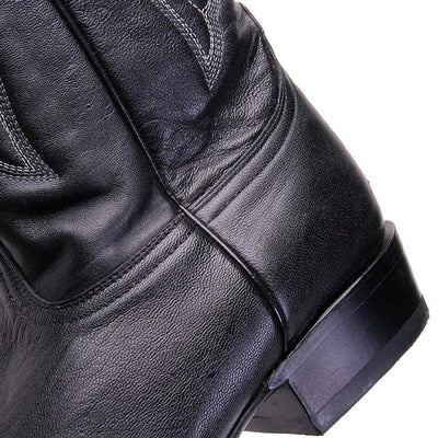 Los Altos Men's Black Goat Leather J Toe Boots 5   - from alligatorwarehouse.com