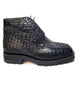 Los Altos Black Hornback Crocodile Ankle Boots 3   - from alligatorwarehouse.com