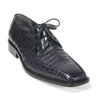 Los Altos Black Genuine Caiman Belly Lace-Up Genuine Oxford Shoes 2   - from alligatorwarehouse.com