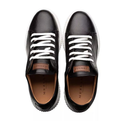 Mezlan Men’s Black Leather Sneakers 2   - from alligatorwarehouse.com