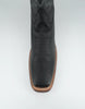 Los Altos Men's Grisly Leather Black Wide Square Toe Boot 4   - from alligatorwarehouse.com