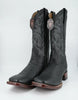 Los Altos Men's Grisly Leather Black Wide Square Toe Boot 6   - from alligatorwarehouse.com