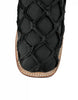 Los Altos Men's Black Matte Genuine Pirarucu Wide Square Toe Boot 3   - from alligatorwarehouse.com