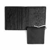 Ferrini Full Quill Ostrich Money Clip Black 4 AAHP-BL  - from alligatorwarehouse.com