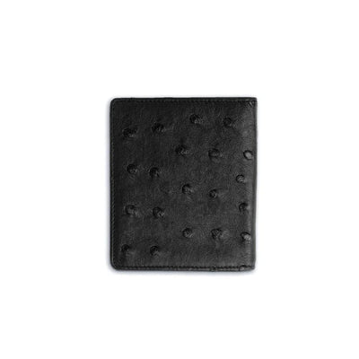 Ferrini Full Quill Ostrich Money Clip Black 3 AAHP-BL  - from alligatorwarehouse.com