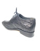 Los Altos Black Ostrich Quill Lace Up Dress Shoes 3   - from alligatorwarehouse.com