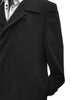 Black 100% Plush MicroFiber Dress Trench Top Long Coat - Mens Topcoat - Mens Overcoat 3   - from alligatorwarehouse.com