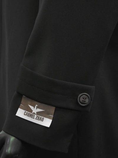 Black 100% Plush MicroFiber Dress Trench Top Long Coat - Mens Topcoat - Mens Overcoat 2   - from alligatorwarehouse.com