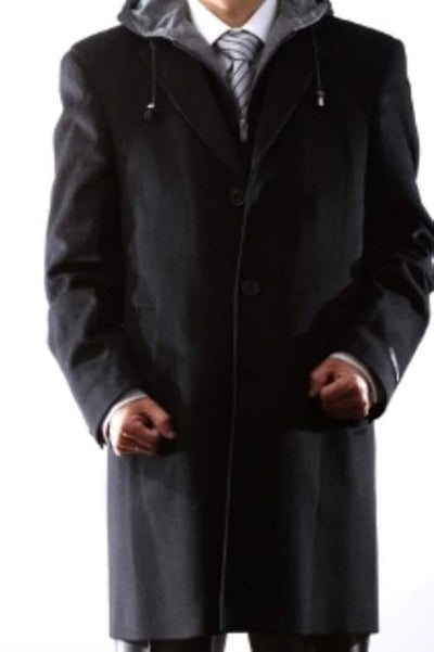 Young Generation Dark color black Wool fabric Winter OverCoat, Dark color black, Dark Charcoal Masculine color 1   - from alligatorwarehouse.com