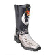 Los Altos Natural Black Python Biker Boots