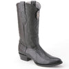 Los Altos Men's Black Teju Lizard Round Toe Boots 2   - from alligatorwarehouse.com