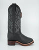 Los Altos Men's Grisly Black Wide Square Toe Rubber Sole Boot 3   - from alligatorwarehouse.com