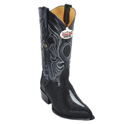 Los Altos Men's Exquisite Black Genuine Single Stone Stingray Boots 1   - from alligatorwarehouse.com