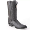 Los Altos Black Snip Toe Boots Genuine Teju Skin 3   - from alligatorwarehouse.com