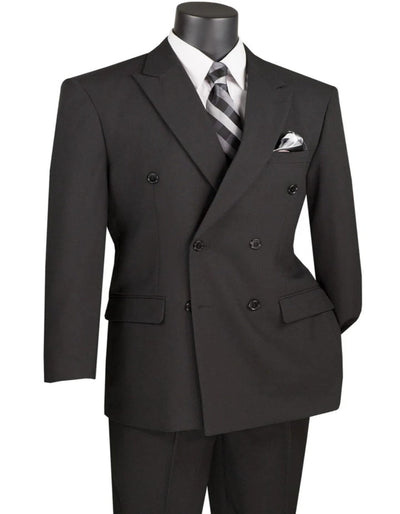 Pleated Suit - Mens Suits With Pleated Pant -  Regular Fit Suit - Black Suit 1   - from alligatorwarehouse.com