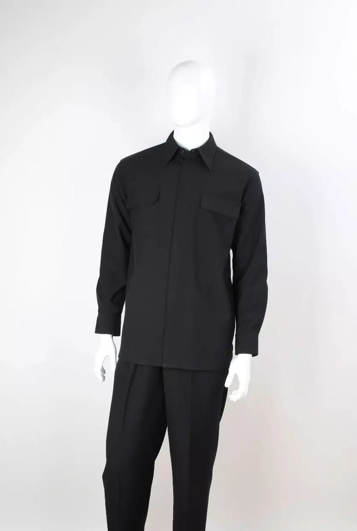 Men’s Apollo King Burgundy 2 Piece Walking Suit with Long Sleeve Shirt Jacket and Matching Pants