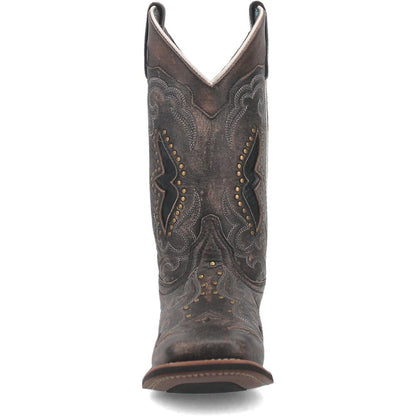 Laredo Spellbound Black Tan Broad Square Toe Women Boots