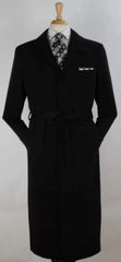 Mens Full Length Black Top Coat