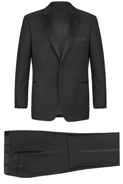 Mens Traditional Two Button Classic Fit Notch Black Tuxedo 2   - from alligatorwarehouse.com
