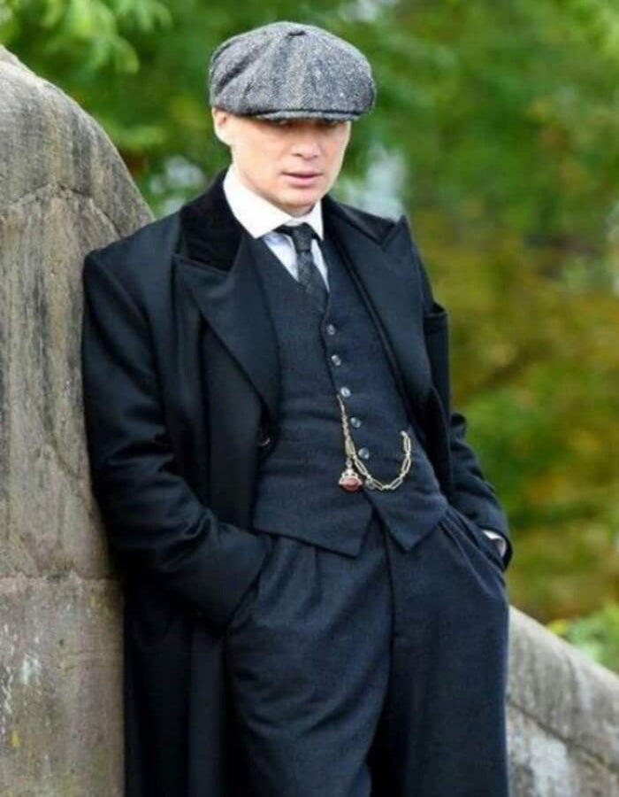 Mens Overcoat - Topcoat For Men - Winter Fabric - 1920's English  Style Vested  + Overcoat + Hat Brand New Quality