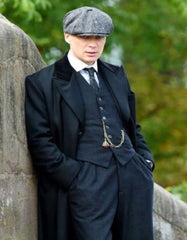 Mens Overcoat - Topcoat For Men - Winter Fabric - 1920's English  Style Vested  + Overcoat + Hat Brand New Quality