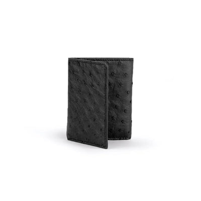 Ferrini Full Quill Ostrich Trifold Black 1 AATF-BL  - from alligatorwarehouse.com