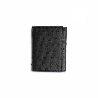 Ferrini Full Quill Ostrich Trifold Black 3 AATF-BL  - from alligatorwarehouse.com